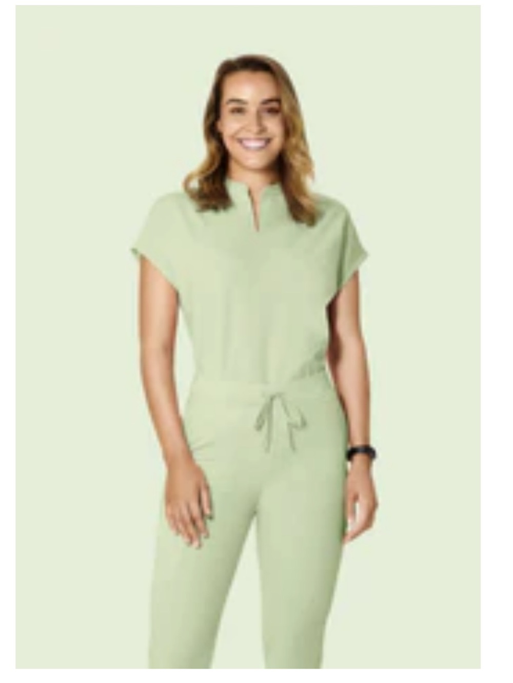 Mandala dolman scrub top in matcha